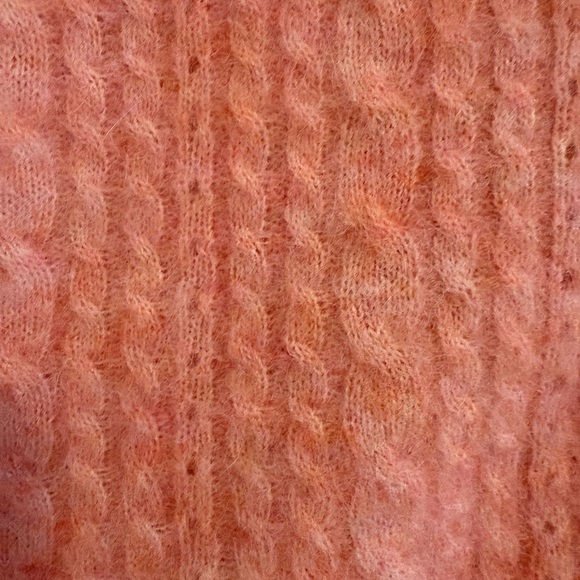 Rouje Pink Cable Knit Cardigan Sweater - Picture 4 of 4